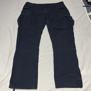 Polo Ralph Lauren Utility Cargo Pants Mens 38x32 Navy Slim Fit Military Surplus